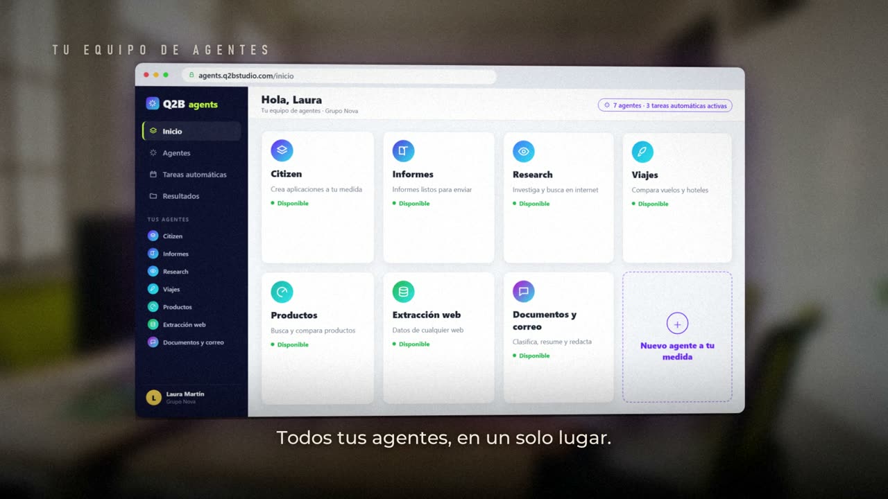 Q2B Agents · Todos tus agentes en un solo lugar